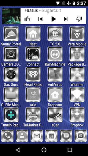 Android application LC Raised Silver 2 Theme screenshort