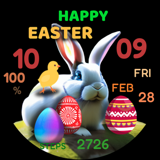 h009 Happy Easter Bunny 2025 Logo