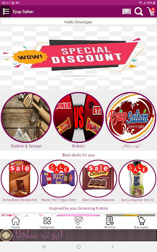 Android application Eyup Saltan Supermarket screenshort