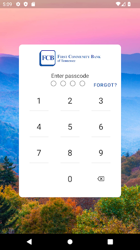 Android application First Community Bank of TN screenshort
