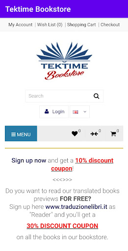 Tektime Bookstore Screen 2
