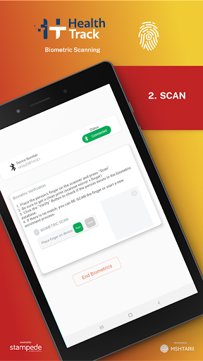 HealthTrack Biometrics UPI Screen 2