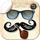 Hipster Stickers Photo Editor icon