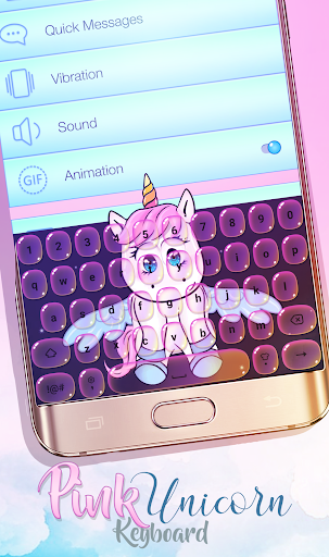 Tema de Unicornio Rosa Teclado