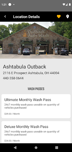 Outback Auto Wash Screen 3