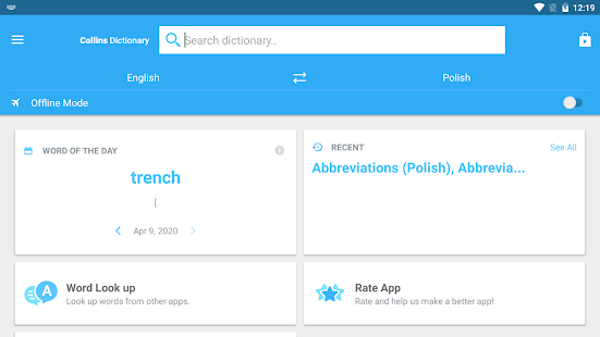 Collins Polish Dictionary Captura de pantalla