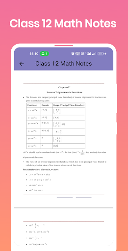 Class 12 Math Notes Screen 2