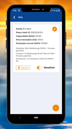 Android application Solo&Solar screenshort