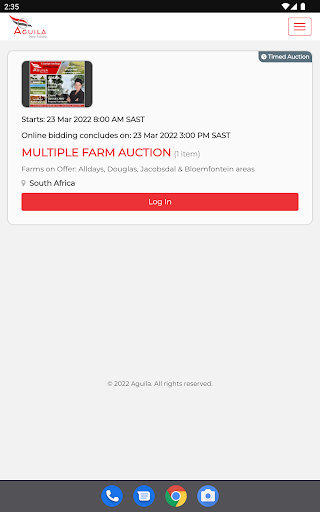 Aguila Auctions Screen 3