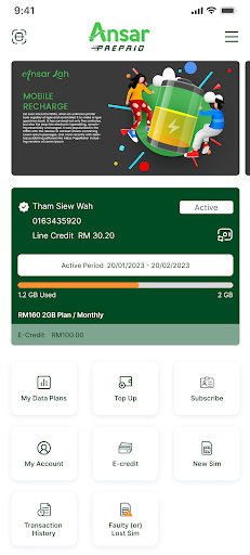 Ansar Prepaid Screen 3