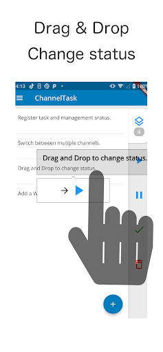 Android application Drag&Drop Todo - ChannelTask screenshort