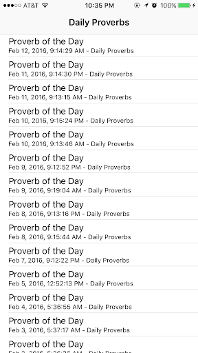 Android application Daily Bible Proverbs screenshort