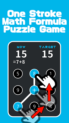 Android application TAMATH :One Stroke Math Puzzle screenshort