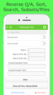 Flashcards Club - Créer / Partager une capture d'écran