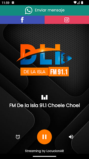 Android application FM De la Isla 91.1 screenshort