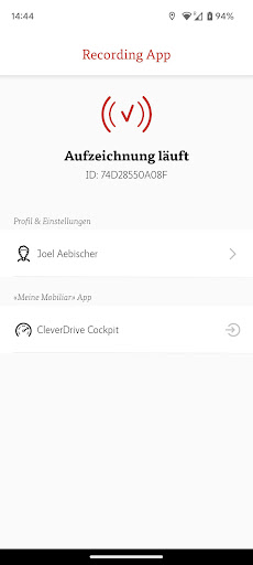Android application CleverDrive Recording screenshort