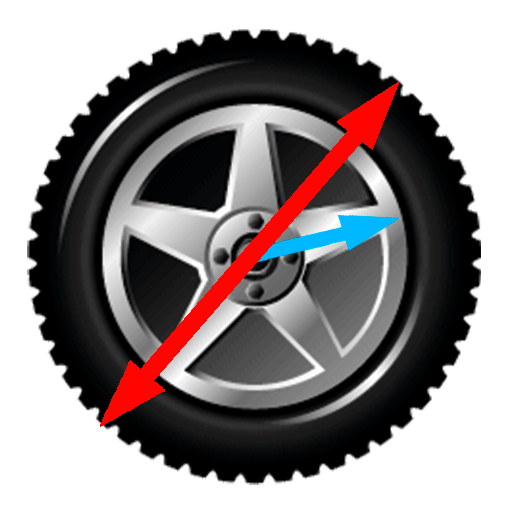 Tire and wheel size logo