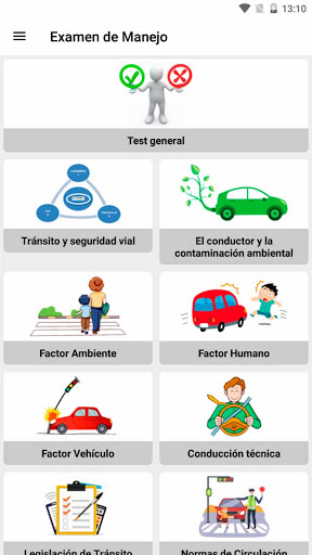 Android application Examen de manejo Costa Rica screenshort