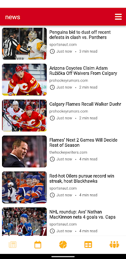 Android application Calgary Hockey - Flames Ed. screenshort