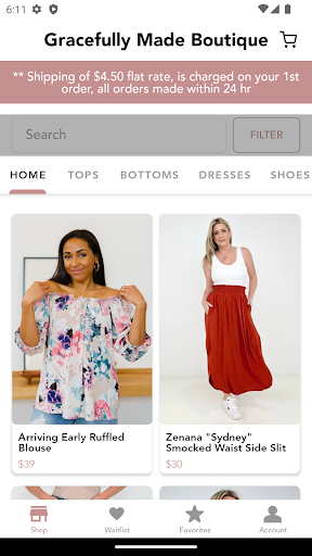 Android application Gracefully Made Boutique screenshort