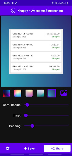 Android application Xnappy | Super Screenshot Edit screenshort