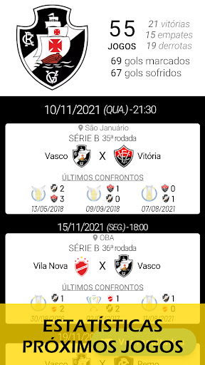 Android application Agenda do Vascão screenshort