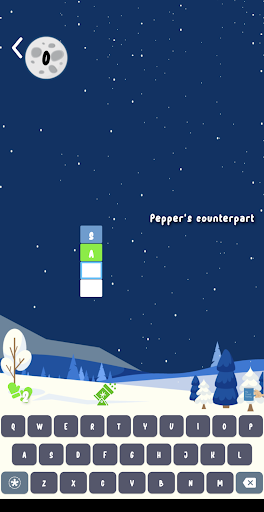 SnowFall Word Game Screen 2