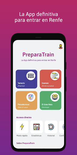 Android application PreparaTrain screenshort
