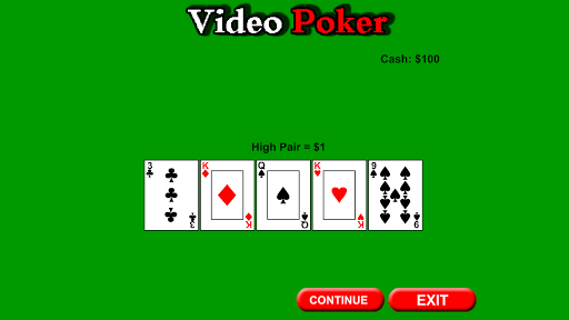 Video Poker Game Screen 3