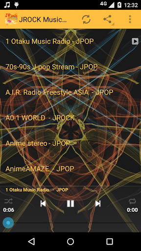 Android application JROCK Music ONLINE screenshort