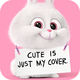fun Cute Pink Rabbit Theme 3d icon