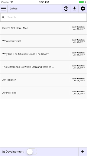 Vista previa de la aplicación