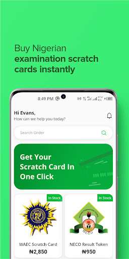 Android application BuyCard: WAEC NECO NABTEB ePIN screenshort