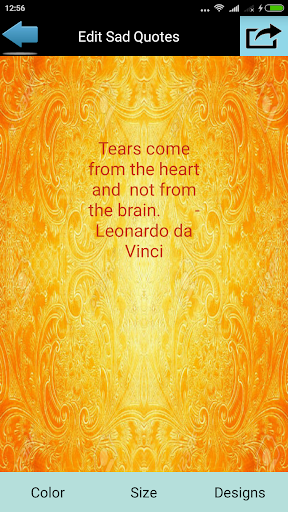 Android application Sad Quotes screenshort