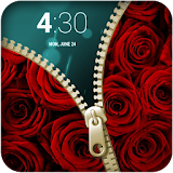 Red Rose Zipper Screen Lock icon