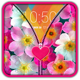 Pink Flowers Zipper UnLock icon