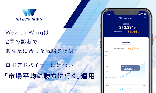 Android application Wealth Wing（ウェルスウイング）　完全おまかせ投資 screenshort