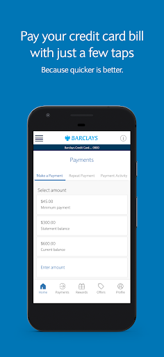 Barclays US Credit Cards screenshot