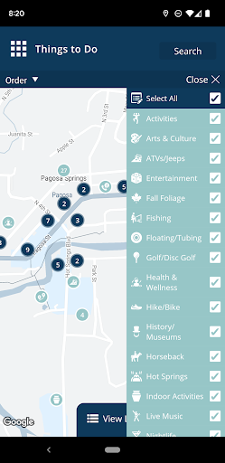 Screenshot of Visit Pagosa Springs