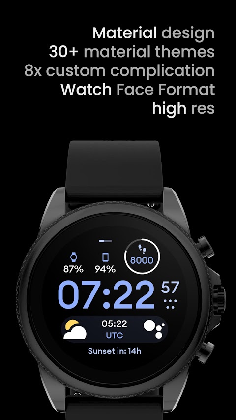 Material 4: Wear OS watch faceのおすすめ画像2