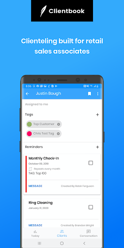Android application Clientbook screenshort
