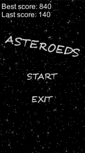 Android application Asteroeds screenshort