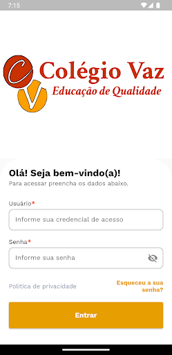 Android application Colégio Vaz screenshort