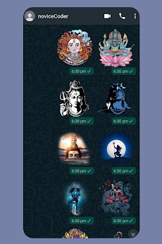 Lord Shiva Stickers for WA - Hのおすすめ画像3