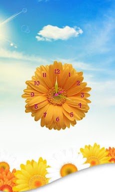 Sunflower Clock Live Wallpaperのおすすめ画像2