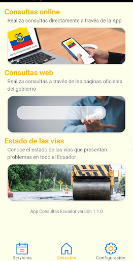 Android application Consultas Ecuador screenshort