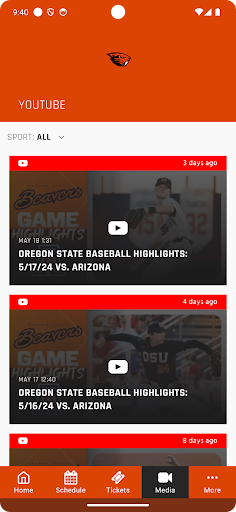 Screenshot of OSU Beavers