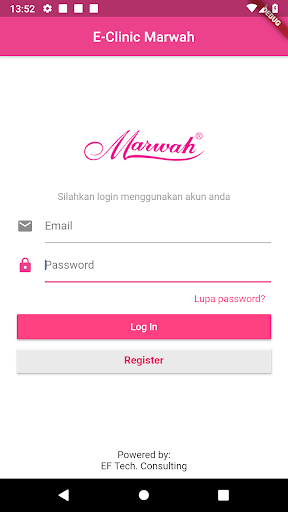 Android application eClinic Marwah Dokter screenshort