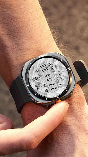 N-SPORT646 WhiteFlip WatchFace Screen 2