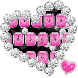 Love Pink Hearts Diamonds Keyboard icon